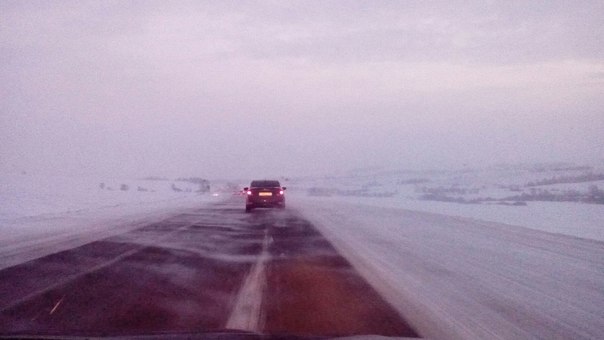 Из-за погоды на трассе Башкирии ограничили движение транспорта