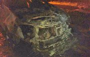 В Башкирии горел автомобиль Cadillac
