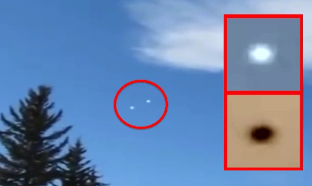 Житель американского городка заснял на видео два НЛО
