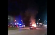 В Башкирии после ДТП сгорел автомобиль