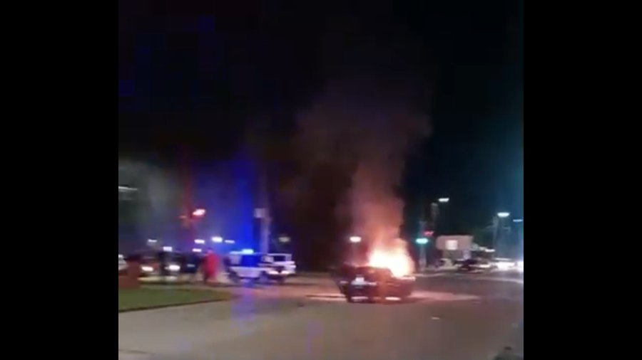 В Башкирии после ДТП сгорел автомобиль
