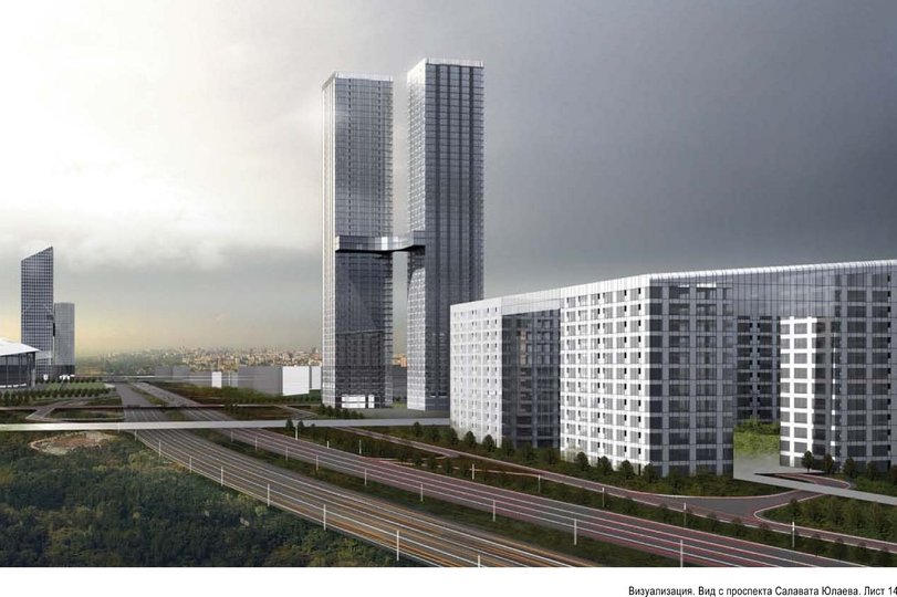 Власти Уфы утвердили проект двух «башен-близнецов» на проспекте Салавата Юлаева