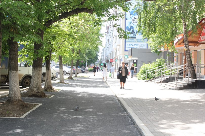 В Уфе обустраивают новую пешеходную зону