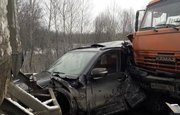 В Башкирии КамАЗ столкнулся с несколькими машинами из-за отказа тормозов