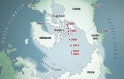 Северный магнитный полюс быстро смещается к Сибири