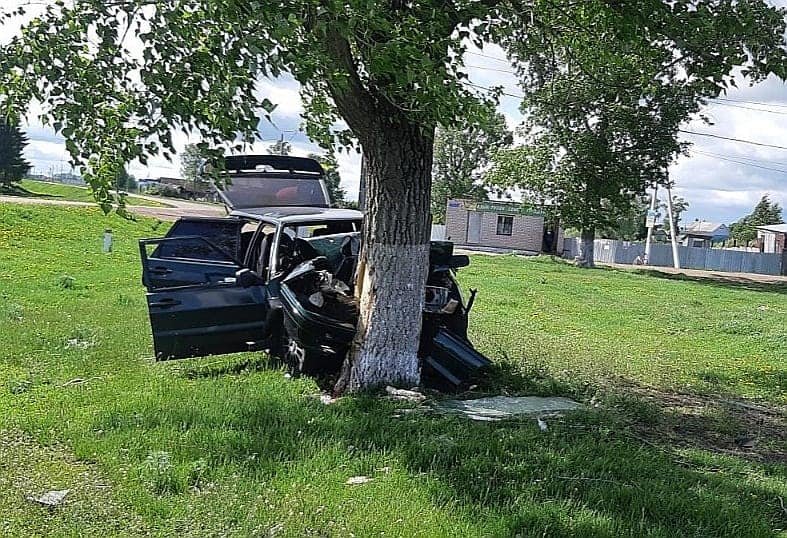 В Башкирии лишённый прав водитель в пьяном состоянии врезался в дерево