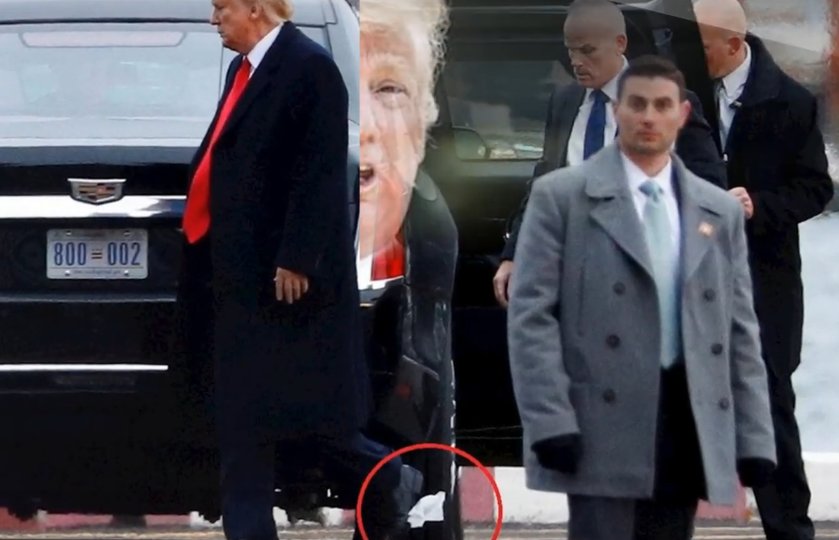 Трампа снова заметили с прилипшей к ботинку туалетной бумагой
