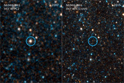 Из поля зрения астрономов пропала звезда N6946-BH1