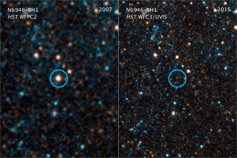 Из поля зрения астрономов пропала звезда N6946-BH1