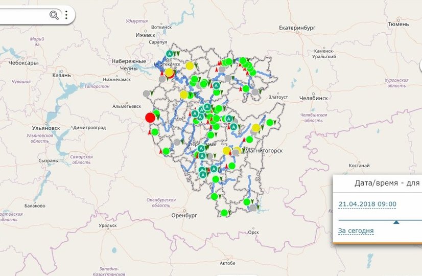 Жители Башкирии могут наблюдать за мониторингом паводковой обстановки в режиме online