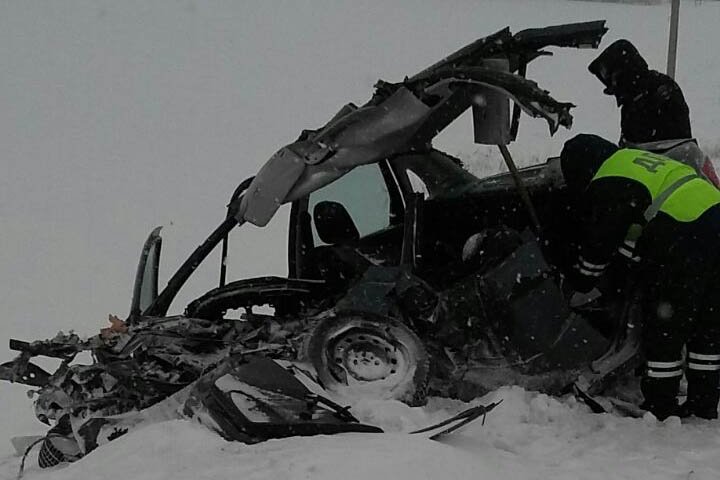 В Башкирии в лобовом столкновении погиб 82-летний водитель