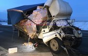 На трассе в Башкирии столкнулись два грузовика, один из водителей погиб