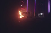 В Уфе на парковке торгового центра сгорел автомобиль