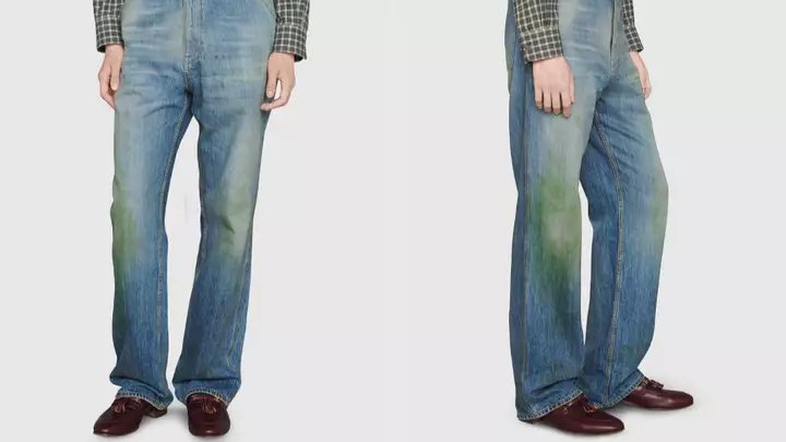 Известный бренд продает джинсы с искусственными пятнами от травы за 1 200 долларов