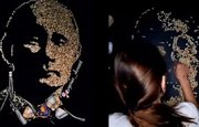 Уфимская художница продает портрет Путина, сделанный из человеческих зубов
