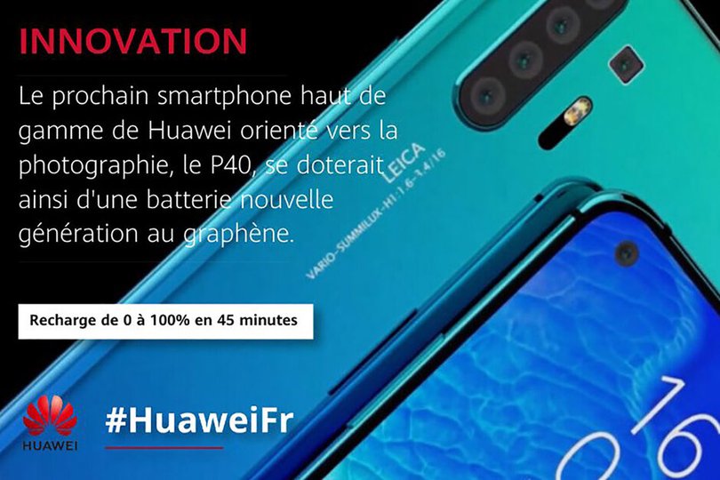 Huawei P40 станет первым смартфоном в мире с графеновым аккумулятором