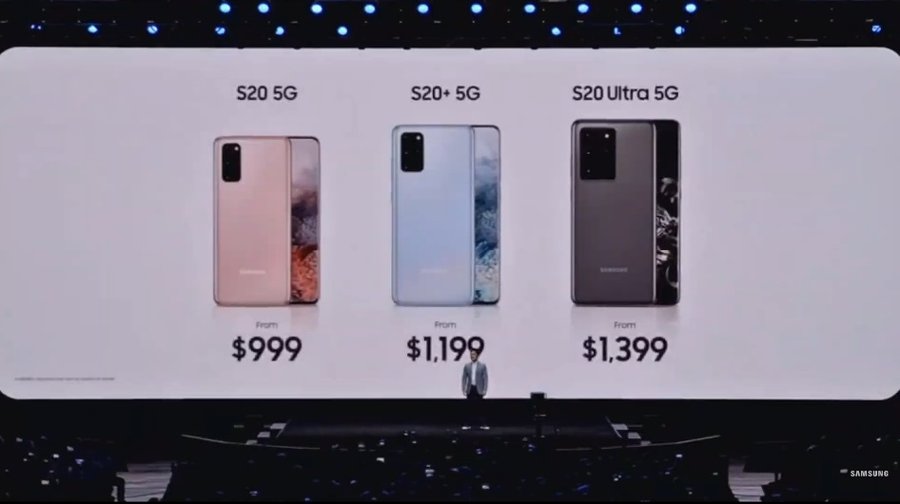 Компания Samsung представила смартфоны серии Galaxy S20