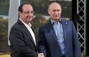 Переговоры Путина и Олланда продолжались полтора часа