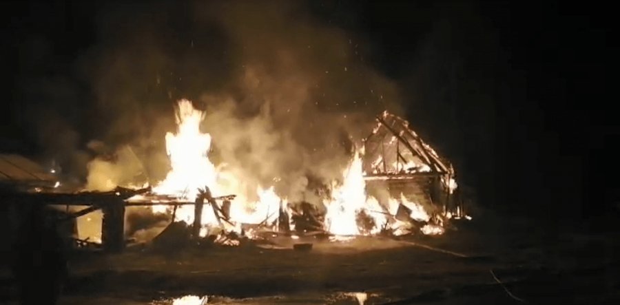 В башкирском селе произошёл страшный пожар