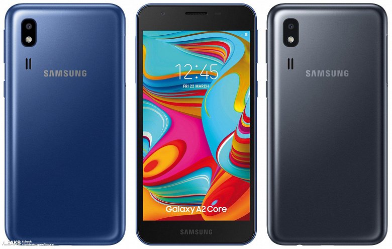 В сети Интернет появились первые качественные изображения смартфона Samsung Galaxy A2 Core
