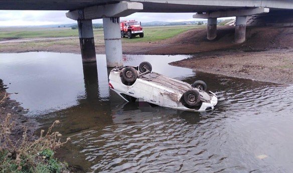 Лишённый водительских прав житель Башкирии улетел на машине в реку и погиб