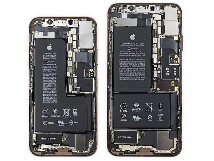 Специалисты iFixit заглянули внутрь смарфонов iPhone XS и XS Max