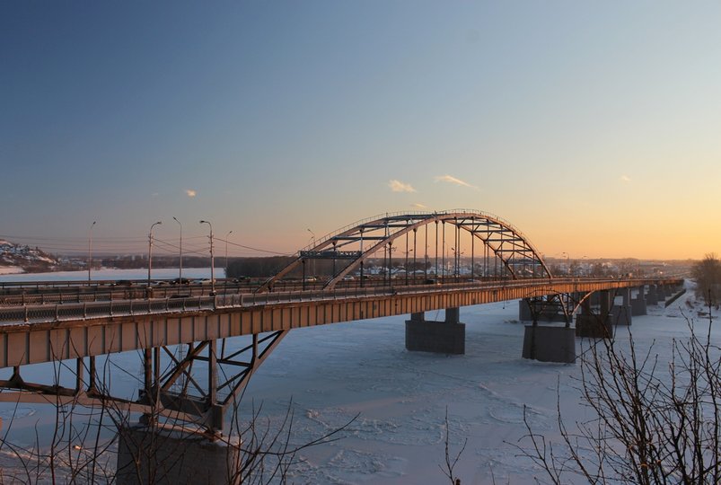 В морозную погоду старый мост через Белую в Уфе будет закрыт
