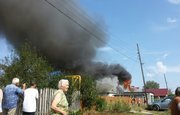 Крупный пожар на севере Уфы тушили три часа