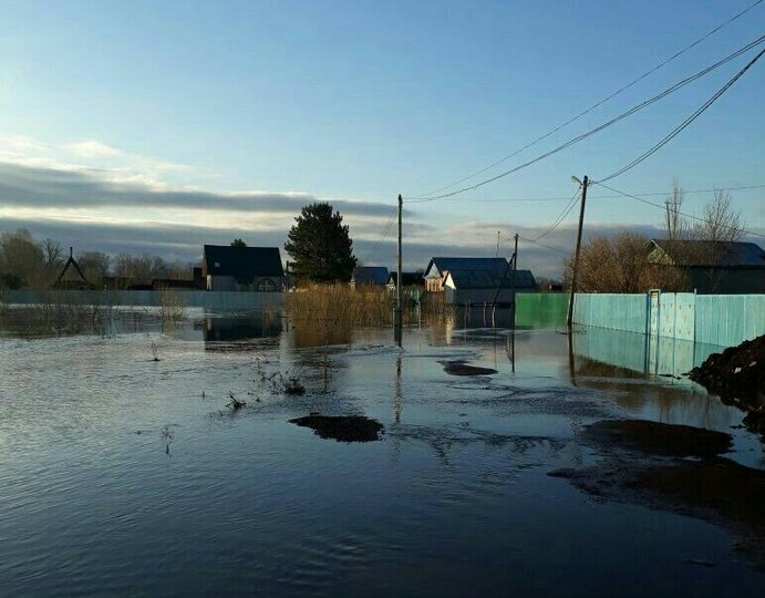 В Башкирии затопило деревню