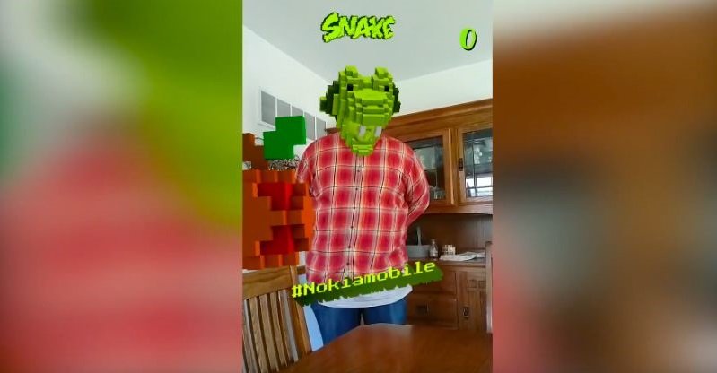 В Facebook  появилась AR-версия легендарной игры для мобильных телефонов «Змейка» 