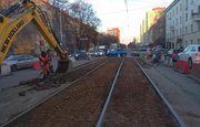 В центре Уфы ремонтируют трамвайные пути – Водителей просят быть осторожнее