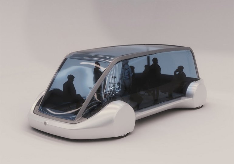 Илон Маск представил концепт подземного электрического беспилотного автобуса