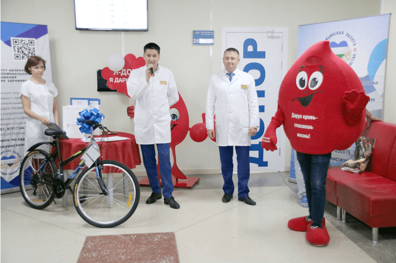 Житель Башкирии сдал кровь и выиграл велосипед