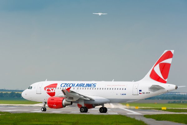 Самолет Airbus A-319 авиакомпании Czech Airlines
