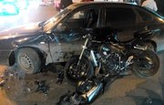 В Уфе мотоцикл разбился в столкновении с Hyundai