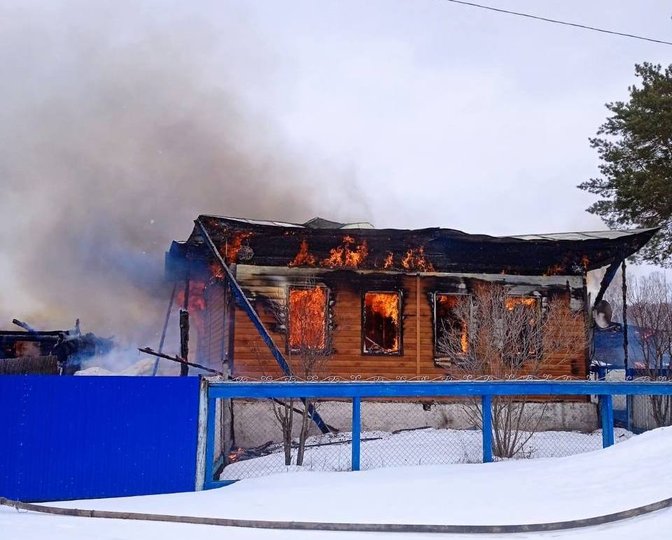 В Башкирии в пожаре в деревянном доме погиб 59-летний мужчина