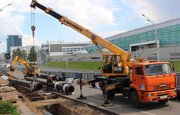 Рабочие приступили к монтажу нового трубопровода на одной из центральных улиц Уфы