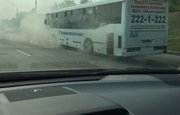 В Уфе загорелся пассажирский автобус