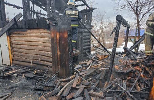В городе Башкирии произошел пожар в бане