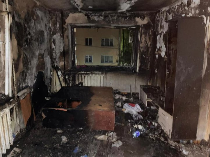 В Башкирии в пожаре в квартире пострадал 30-летний мужчина