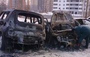 На рождественское утро в Уфе сгорели три автомобиля: есть пострадавший