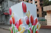 В центре Уфы установили арт-объект в виде тюльпанов