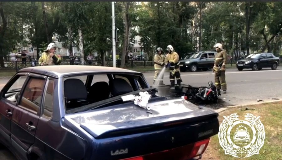 В Башкирии мотоциклист без прав угодил в аварию