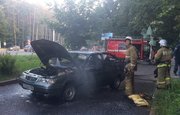 В Уфе сегодня сгорел автомобиль