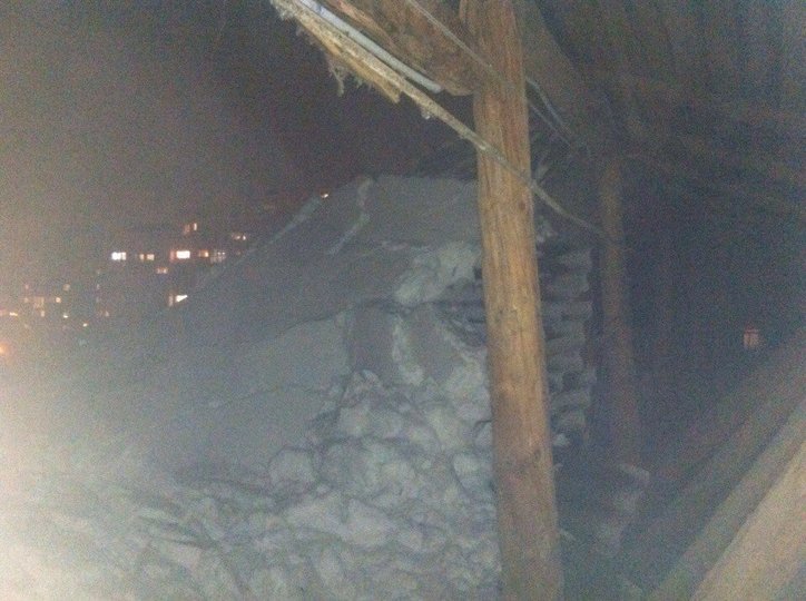 В Уфе отремонтировали крышу, которая обрушилась сегодня ночью