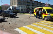 В Башкирии ВАЗ на перекрёстке столкнулся с мотоциклистом