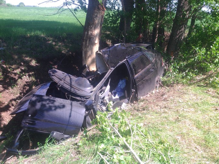 В результате наезда на дерево погибло 2 человека