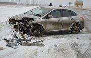 Видео: на трассе в Башкирии в аварию попал автомобиль с «инопланетянкой»